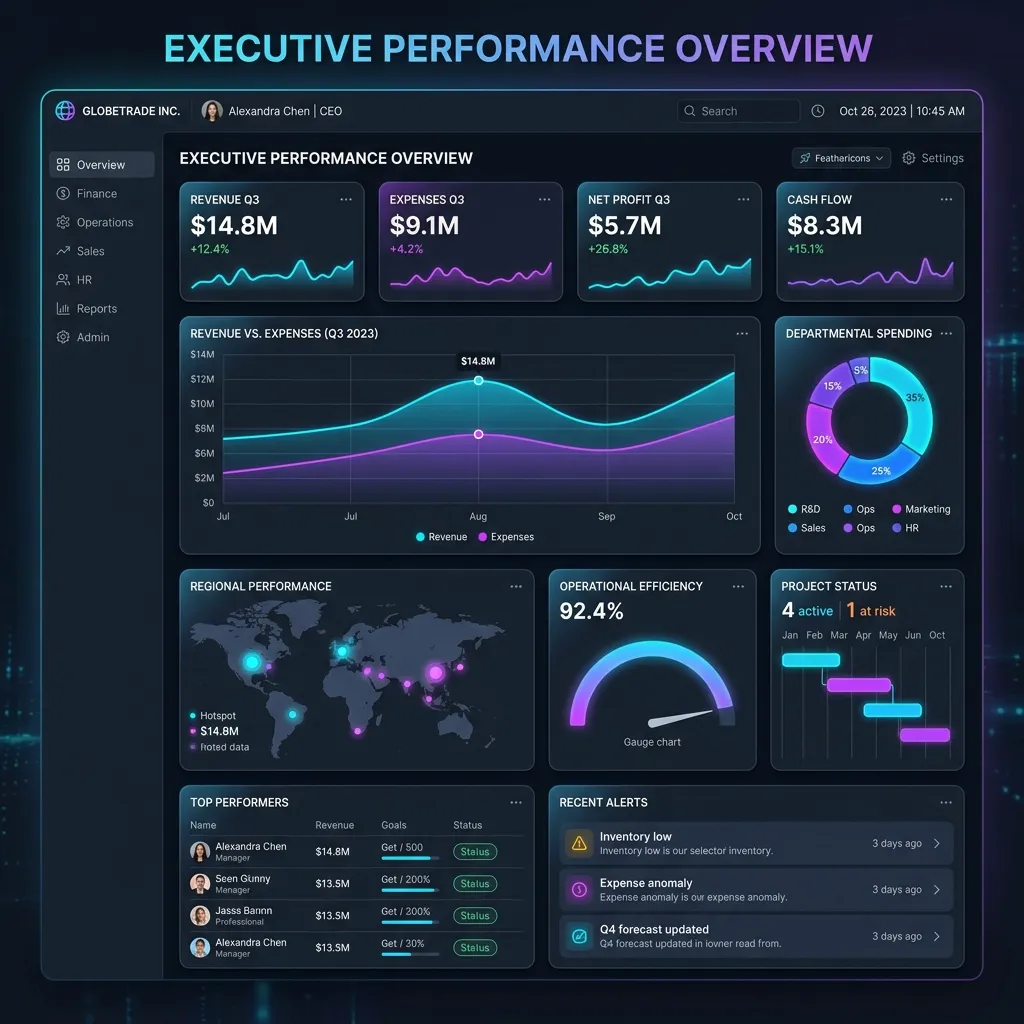 Unnat ERP Executive Dashboard